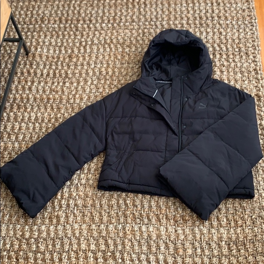 Crop Puma puffer coat